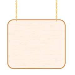 Hanging Wooden Sign Board. Hanging Sign Illustration
