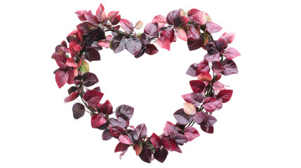Obraz premium Heart of flowers on transparent background