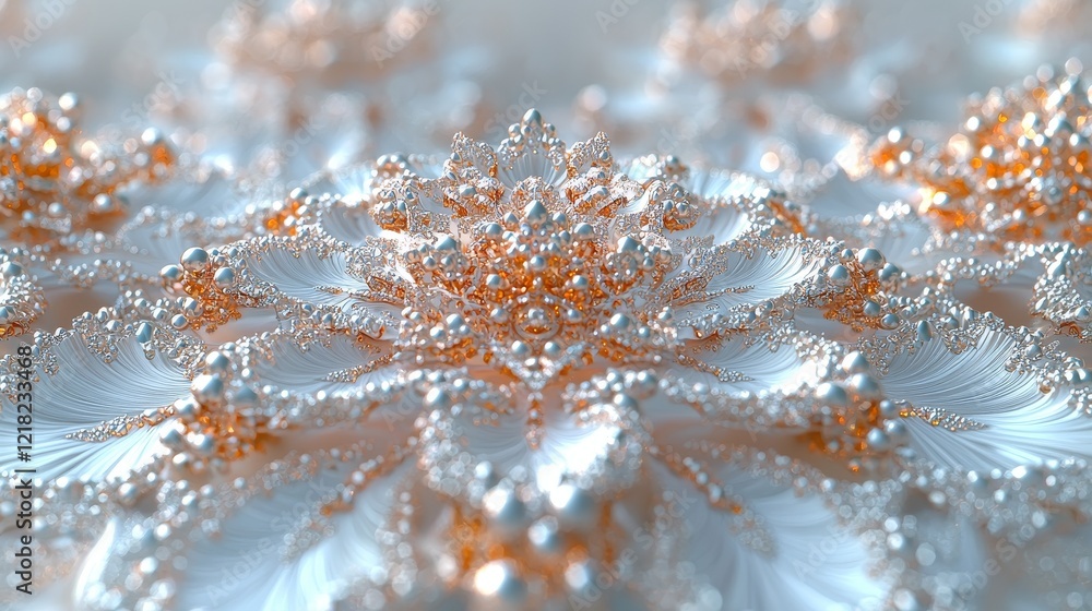 Poster intricate fractal art display digital creation abstract design modern aesthetic close-up view visual