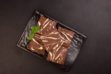 Marble Shortbread Cookies on a Plate.