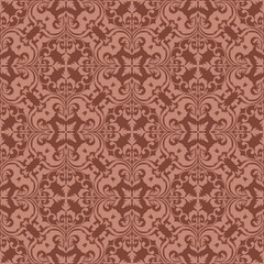 Vector damask seamless pattern with Ornamental Motifs for Decor Design.