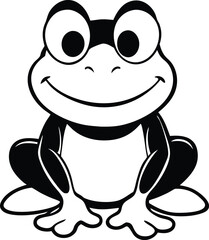 Cute toad with white background.