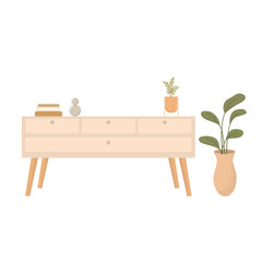 Home Interior Furniture Design. Drawer Furniture Decoration Illustration