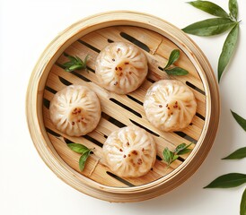 Steamed Buns in Bamboo Steamer