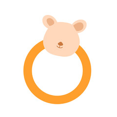 Baby Teether Illustration. Baby Toy Product 