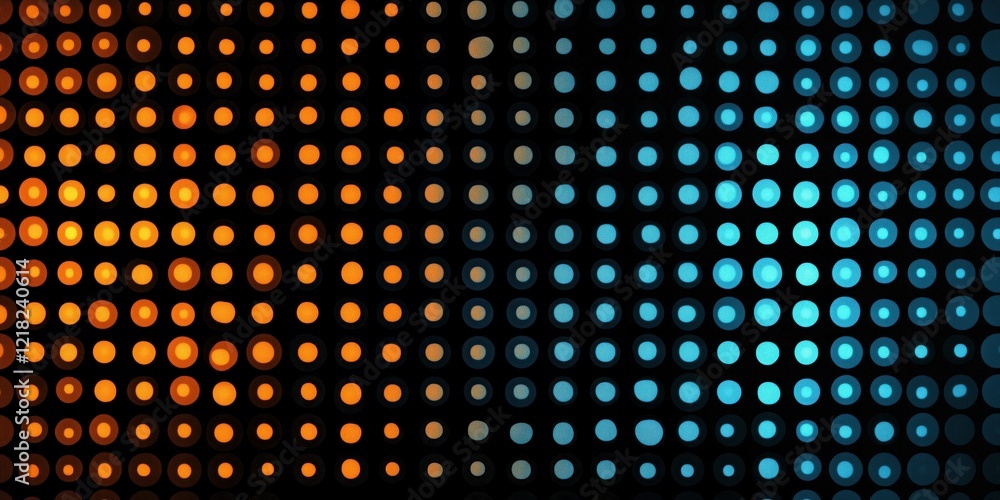 Poster abstract dotted pattern: a mesmerizing digital artwork featuring a seamless pattern of warm orange a