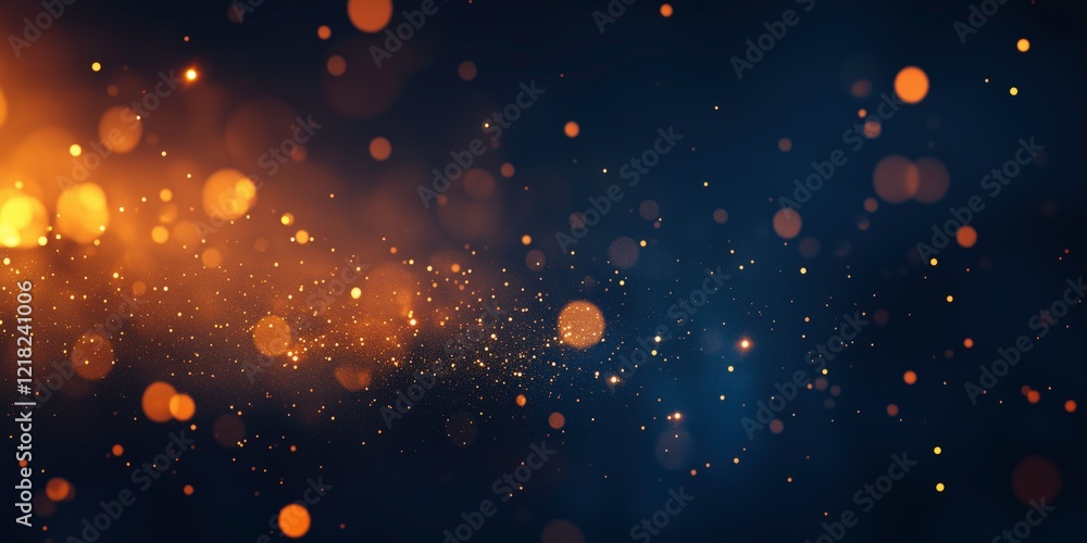 Poster abstract glow: a captivating abstract image with a dark blue backdrop illuminated by a flurry of vib