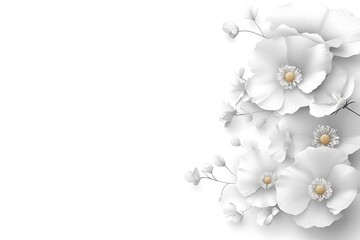 Floral inspiration in nature serene botanical design with white elements