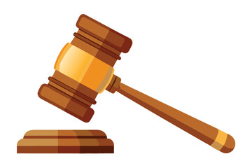 Gavel isolated on a white background.