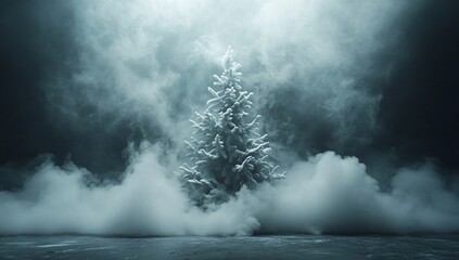 Enchanted Winter Tree: A Mystical Christmas Eve Scene