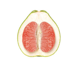 Red Pomelo, Grapefruit isolated on white	