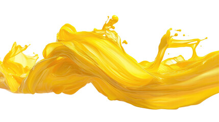 Fresh mango or orange juice splash with transparent PNG background