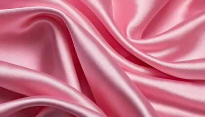 Obraz premium Smooth pink silk beautiful delicate pink fabric concept 5