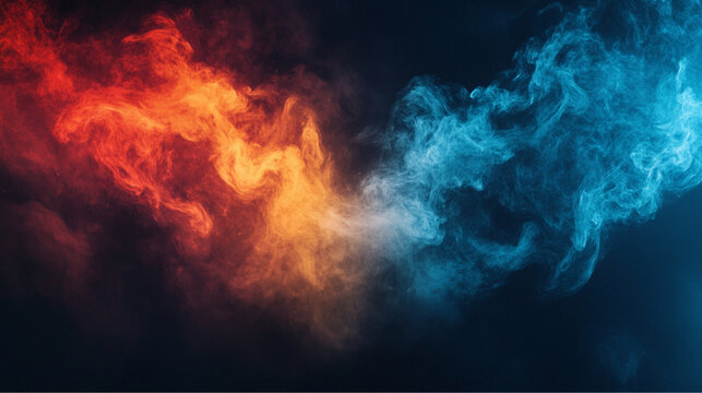 HD background wallpaper with blue red and yellow aesthetic, fractals