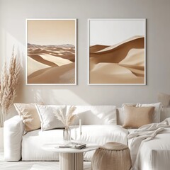 Realistic Frame Mockup for Interior Designs, Generative Ai.
