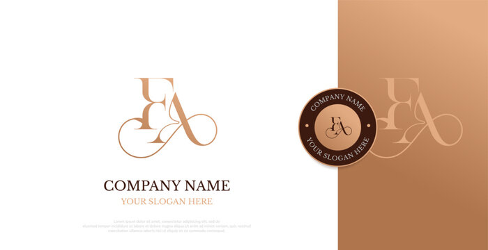 Initial FA Logo Design Vector 