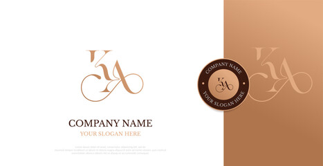 Initial KA Logo Design Vector 