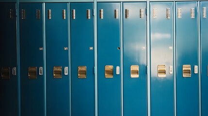 Row of High School Lockers