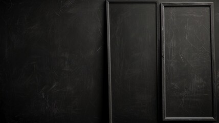 Abstract Concept of Absence, Moody Chalkboards in Dark Setting V7