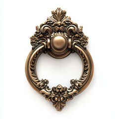 Elegant Ornate Bronze Door Knocker Detail.