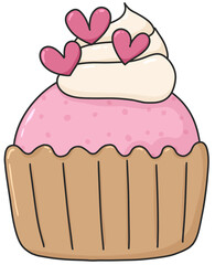 cup cake heart
