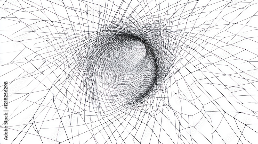 Poster abstract vortex: a digital exploration of lines and depth