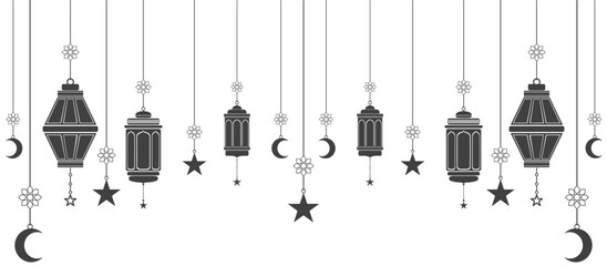 islamic lantern ramadan kareem background	vector eps