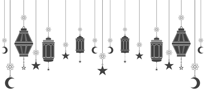 islamic lantern ramadan kareem background	vector eps