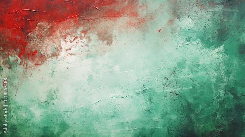 Poster month canvas grunge history concept. abstract gradient design with red, green, and textured layers.