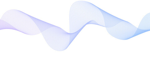 Abstract gradient colorful wave stripe blend Technology minimal wavy pattern, stylish line and web background. vector design speed lines on transparent ribbon isolated Undulate Wave Swirl, background.