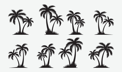 Vector illustration of coconut tree