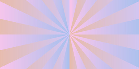 Seamless abstract vector Sunbeam sunburst blue and green retro background with rays cartoon texture background.