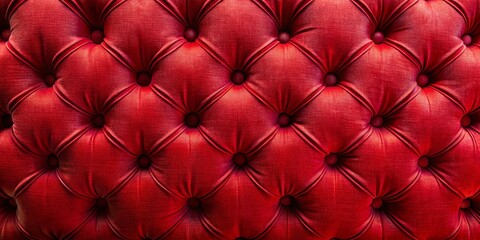 Fototapeta premium Close-Up of Luxurious Deep Tufted Upholstery with Diamond Pattern and Button Detailing