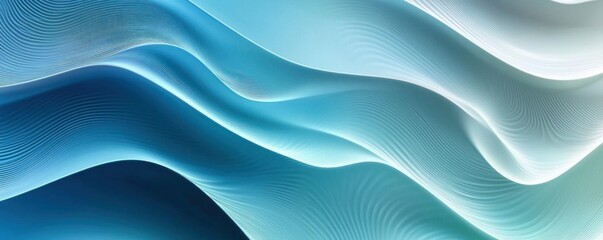 Abstract blue and teal wavy texture background.