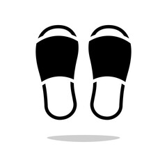 Slippers icon isolated on white background.