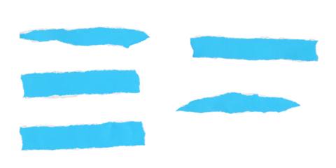 torn paper, torn sky blue paper, set of 5 torn papers, torn paper image, simple image