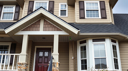 Stunning Home Exterior: Modern House Design with Elegant Facade and Curb Appeal