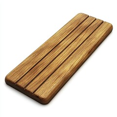 Fototapeta premium Rectangular Wooden Plank Isolated on White Background.