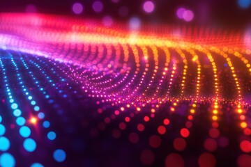 Quantum dots embedded in a futuristic material, emitting precise wavelengths of light, showcasing the potential of quantum technology