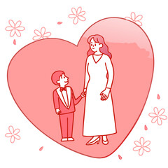 I love you mom illustration vector art