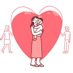 I love you mom illustration vector art