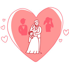 I love you mom illustration vector art