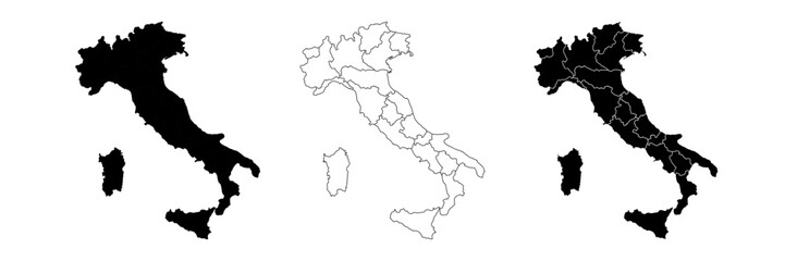 Italy map symbol shape, travel web flat concept icon web vector illustration.