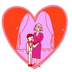 I love you mom illustration vector art