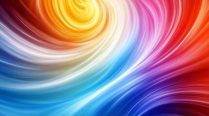 Vibrant Rainbow Swirl Abstract Art Background Image