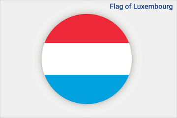 High detailed flag of Luxembourg. National Luxembourg flag. Europe. 3D illustration.