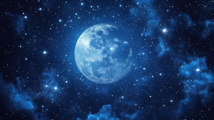 Obraz premium Celestial Body Amidst Starry Night Sky