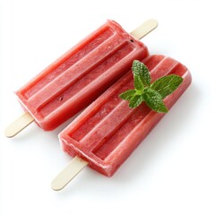 Popsicles Made from Freshly Pressed Watermelon