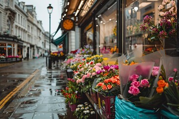 flowers sold on the side of the road