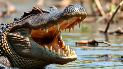 Obraz premium Majestic Alligator in its Natural Habitat